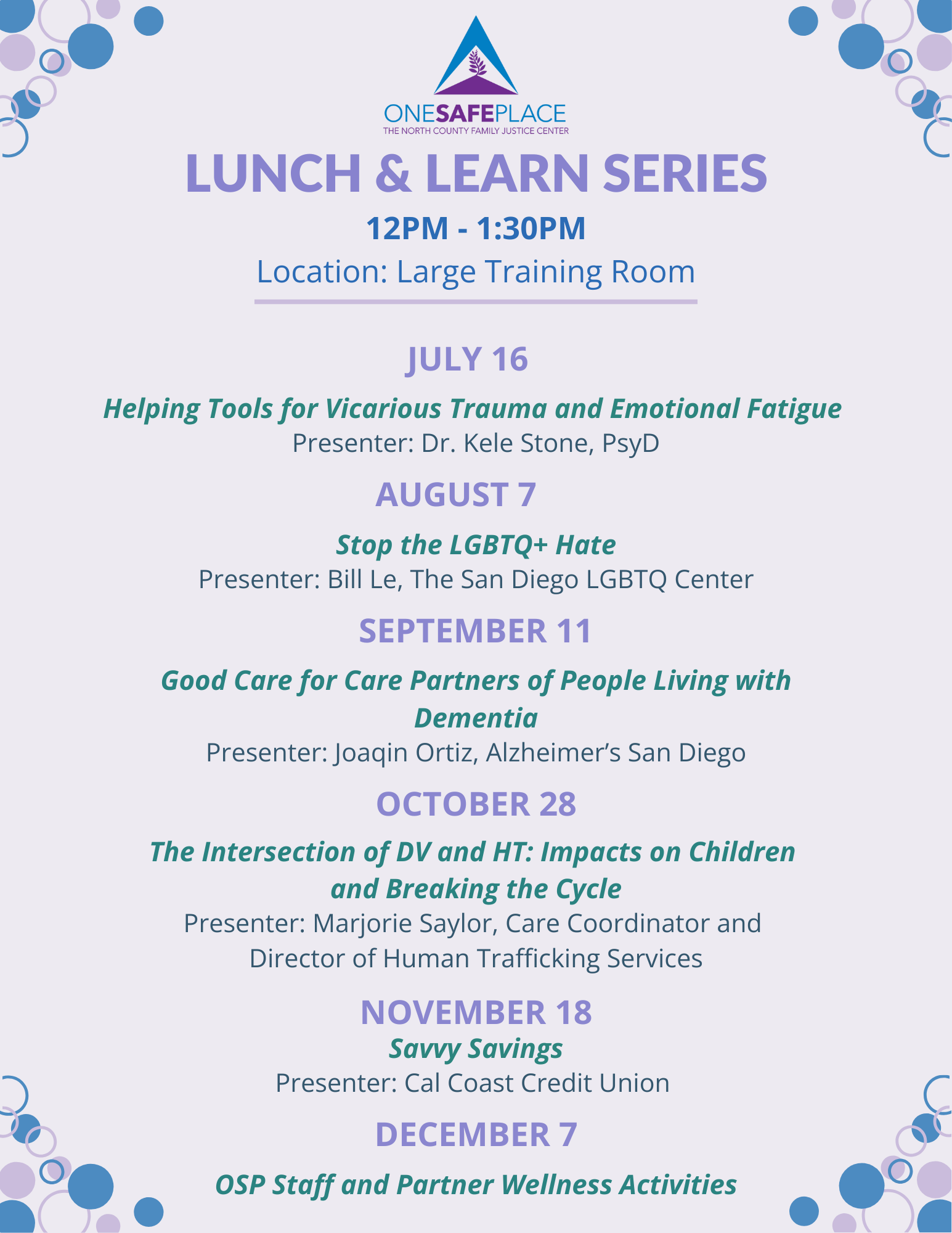 July-Dec Lunch & Learn (1)